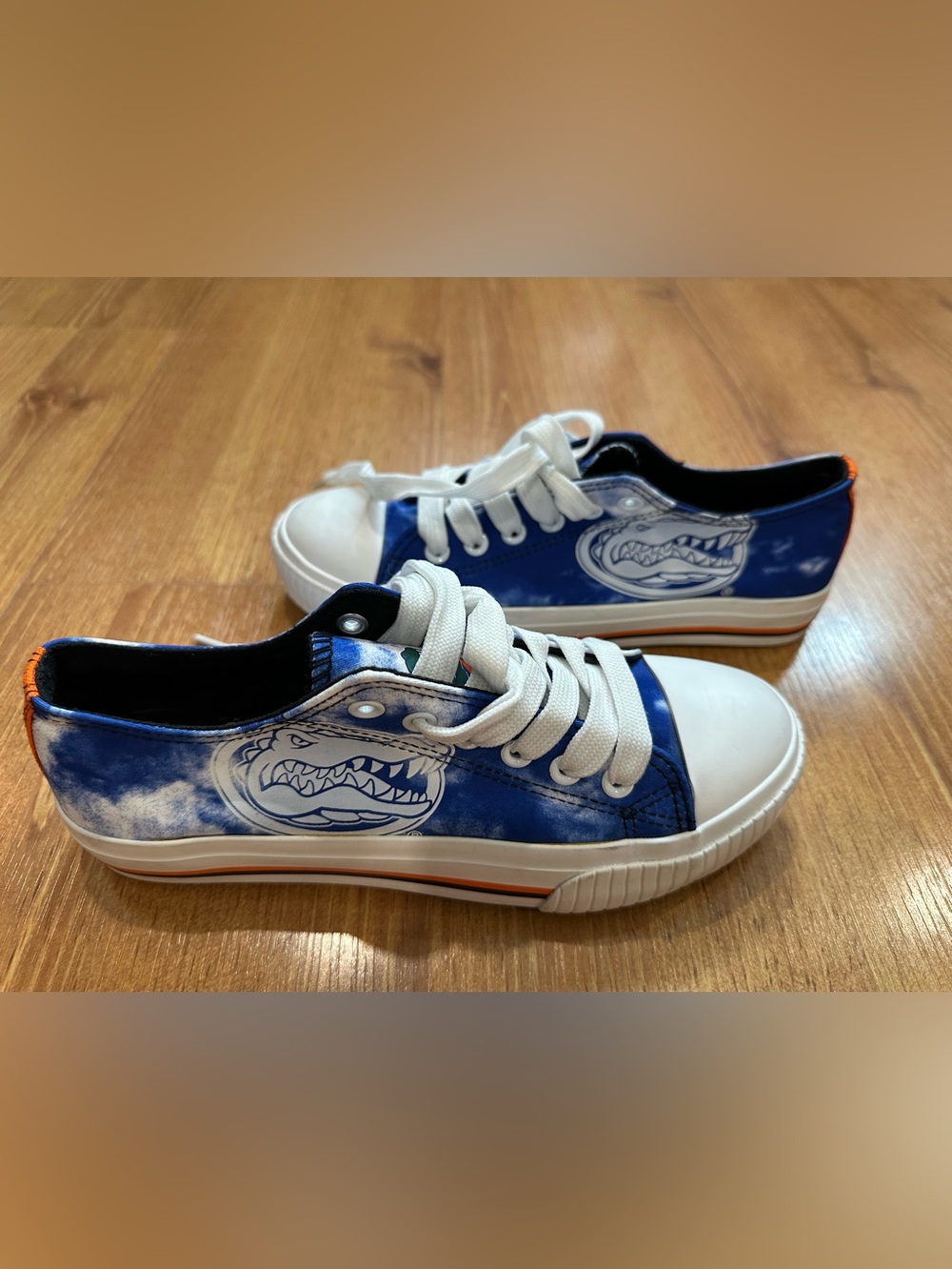 Foco UF Gators University Of Florida Blue Tie Dye Canvas Low Top Sneakers sz 7